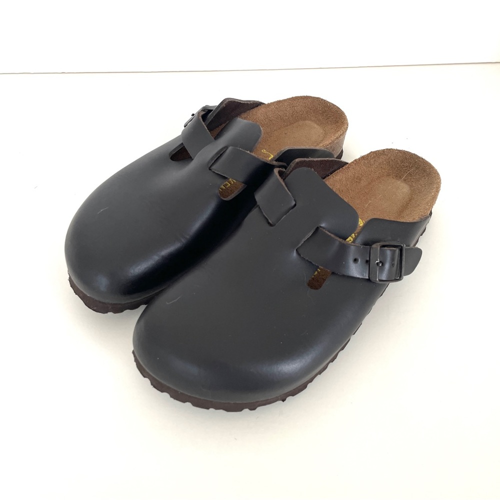 Birkenstock Boston Natural Leather Clog - Black EU 36